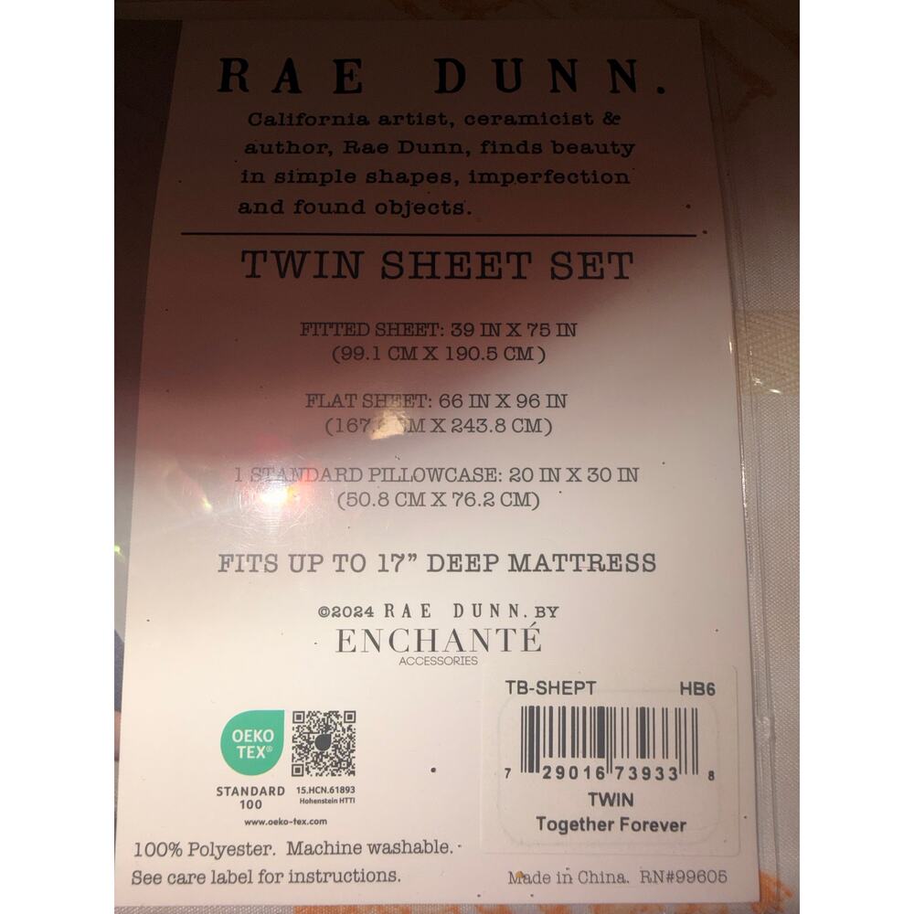 Rae Dunn Together Forever Halloween Skeleton Twin Sheet Sets Lot of 2 NWT - Picture 8 of 15